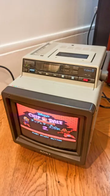 Rare Magnétoscope TV Combo Vidéo8 Sony EVM-9010 PR+Retrogaming Famiclone Console