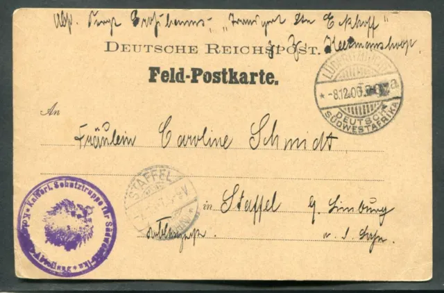 Dswa 1906 Feldpostkarte Lüderitzbucht Bedarf (L8210