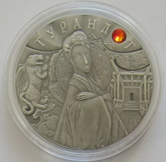 Weißrussland 20 Rubel 2008 Märchen Turandot Silber