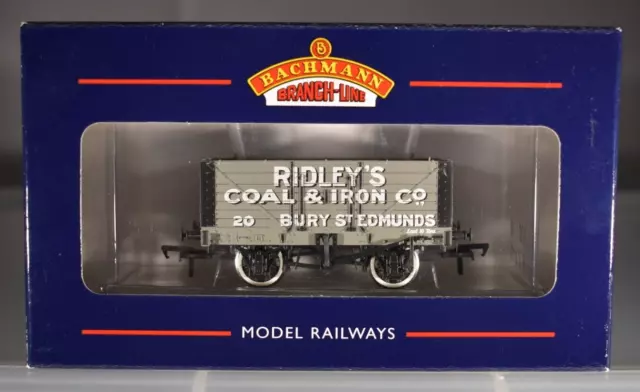 Bachmann Ltd Ed 7 Plank Fixed End Wagon - 'RIDLEY'S COAL & IRON' - 37-101U - MIB