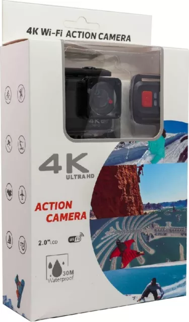 4K Ultra HD Action Camera with Remote 30 FPS Touch Screen Waterproof As GoPro