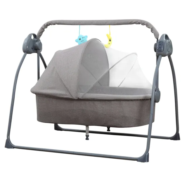 Electric Baby Bassinet Swing Bed Bedside Sleeper Baby Crib Ideal Baby Gift