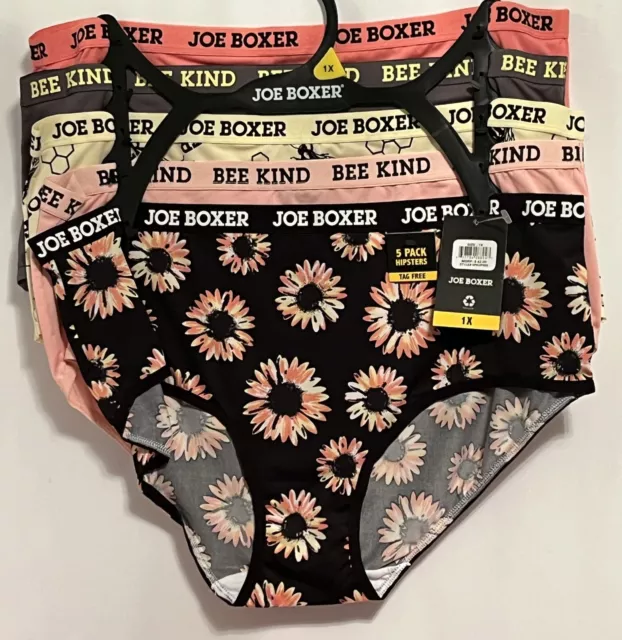 Joe Boxer Women's Hipster XL Underwear Panties 5-Pair