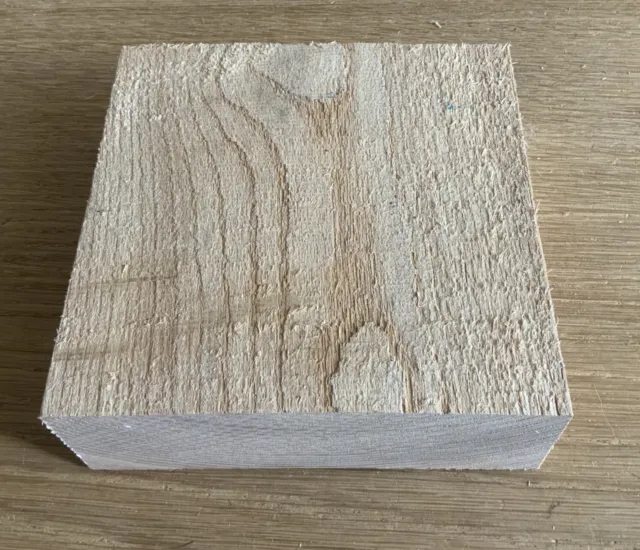 🌳Cenere massello legno duro taglio 14,5 x 14,5 x 5 cm - legno fai da te artigianato 741