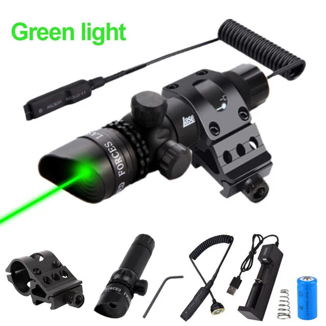 Tactical Green Red Dot Laser Sight Picatinny Mount For Gun Rifle Scope Hunting