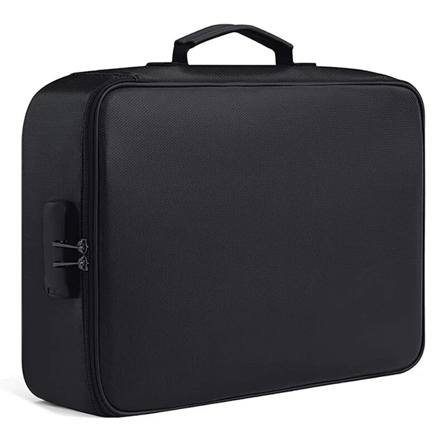 Fireproof Document Bag with Lock Home Office Travel Fireproof and Safety Bo Q1J5