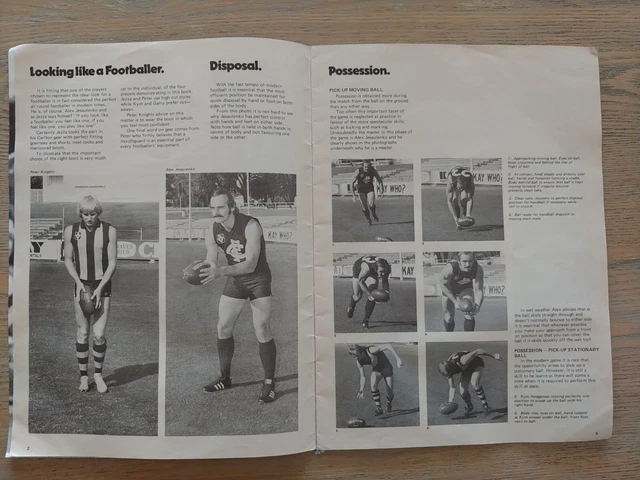VINTAGE NFL AFL Coles Australian Football Book & Poster Feat. Garry ...