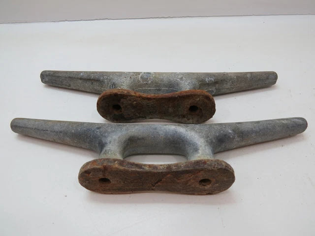 Pair 12 inch Wilcox Crittenden Cast Iron Boat Dock Cleats Door Handles (D4C613B) 3