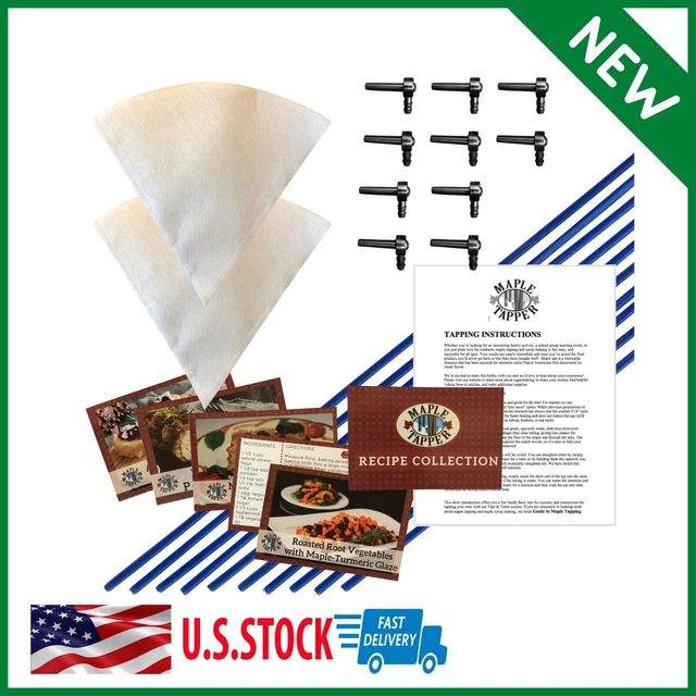 Maple Tree Syrup Taps Spouts Hoses Tubing Sap Filter Sugaring Tapping Spile Kit