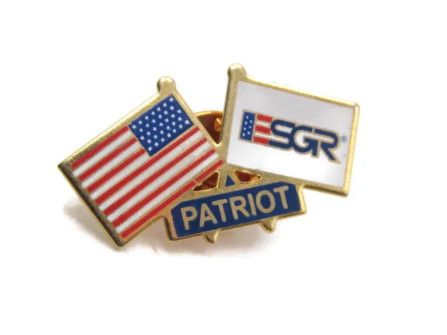 American Flag & ESGR Flag Pin Gold Tone