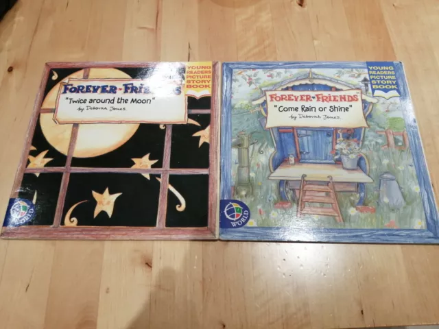 Vintage 1996 Forever Friends Books, COME RAIN or SHINE & TWICE AROUND THE MOON
