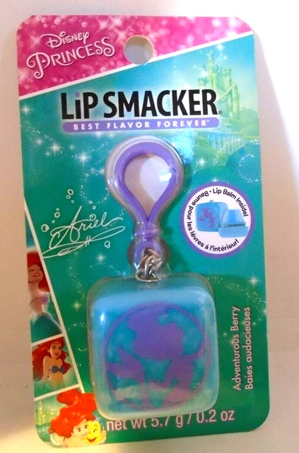 Disney Princess Ariel Lip Smacker Cube Lip Balm Keychain Clip Adventurous Berry