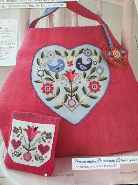 Sewing embroidery cross stitch pattern -  bird folk art -