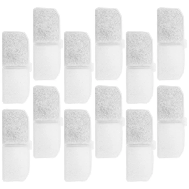 12 piezas dispensador de agua algodón filtro artículos gratis recipiente de agua para gatos White