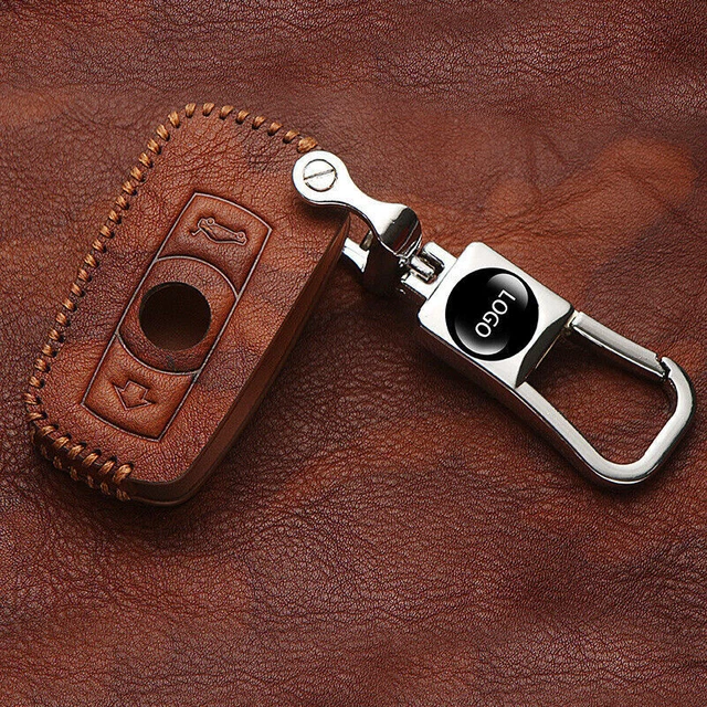Classic Leather Car Insert the Key Case Cover For BMW 3 5 Series X1 320i Z4 X5X6