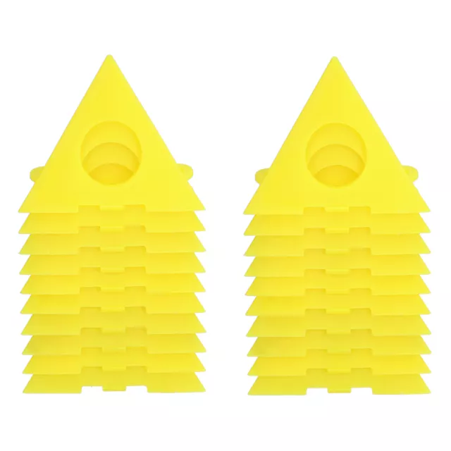 20x Cone Support Stand Pyramid Riser Kit For Canvas Cabinet Door Yellow HEL
