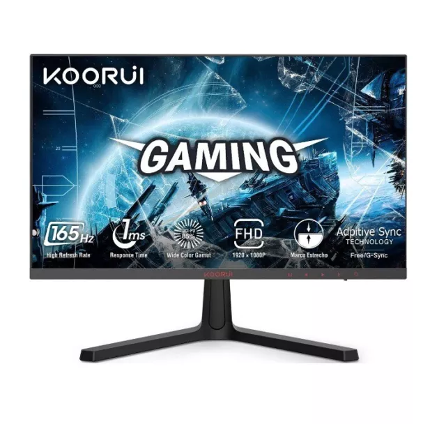 KOORUI 24-Inch Curved Computer Monitor- Full HD 1080P 60Hz Gaming Monitor 1800R