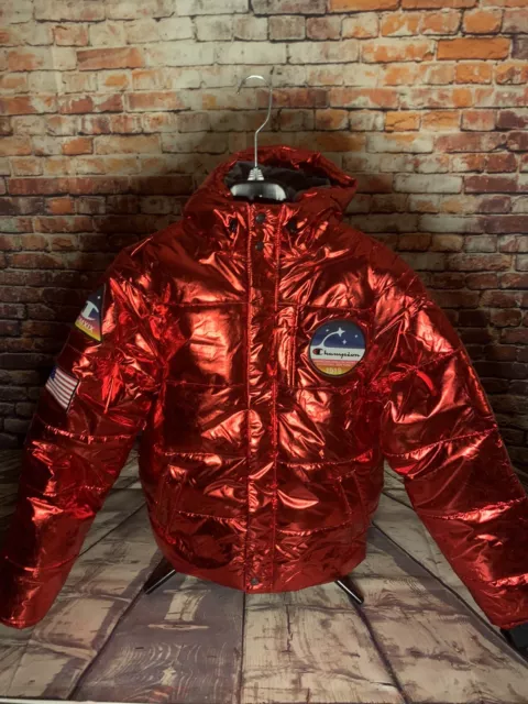 Red champion bubble coat store