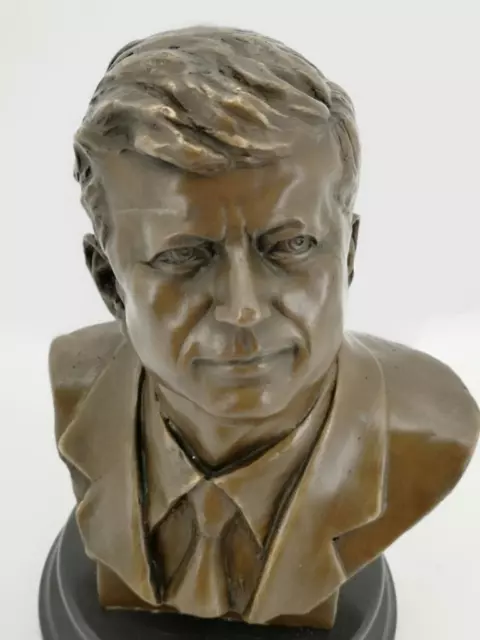 Bronze Bust Sculpture of John F Kennedy - 35th President of the USA - JFK 3