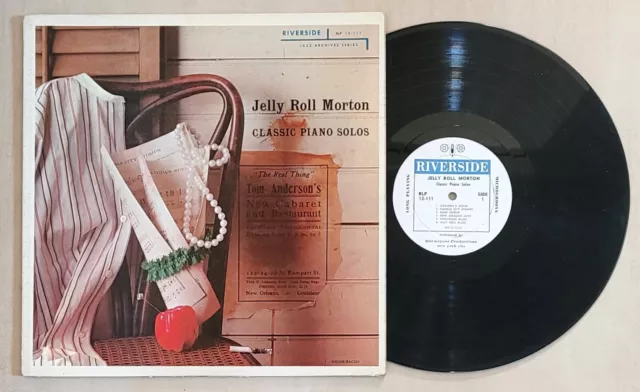 JELLY ROLL MORTON - Classic Piano Solos (Jazz) / LP 33T 1957 Riverside VG+/VG