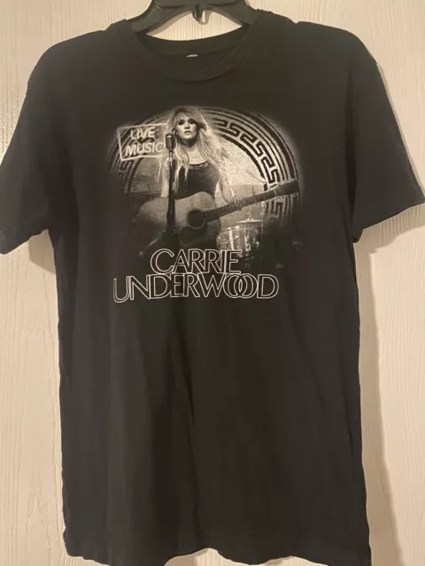 Carrie Underwood Storyteller Tour  Solid T-Shirt Black Men's Small Double Sided