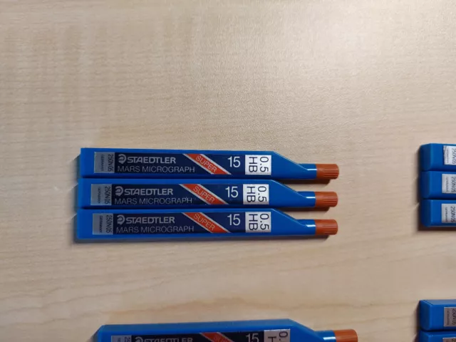 ** 3x 15 Staedtler Feinminen HB für Druckbleistift 250N05 - NEU  **