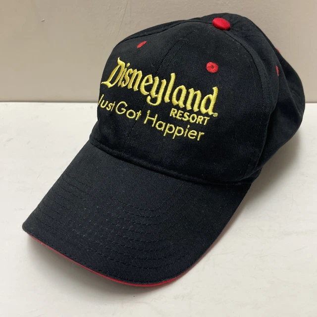 Disney Parks Disneyland Resort Embroidered Strap Back Hat Cap Adult One Sz Black