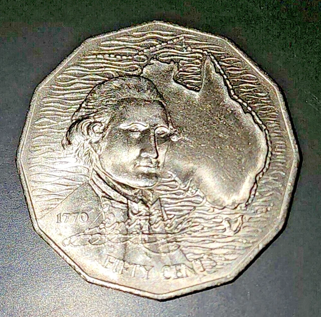 1970💰AUSTRALIAN FIFTY CENT 50c coin CAPTAIN COOK💰Circulated Rare Low Mintage 6.45 PicClick AU