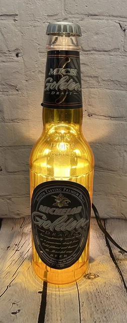 Vintage Michelob Golden Draft Beer Sign ￼Lighted Beer Bottle