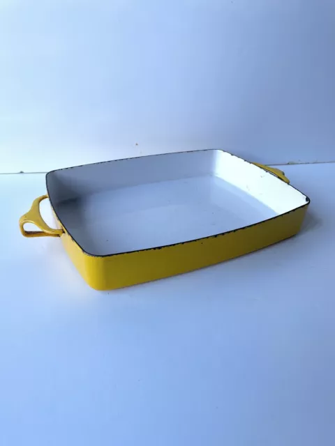 Dansk Tray Enamel Trays Pan Kobenstyle Mid Century Mcm Eames Era Yellow