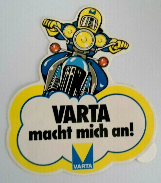 Promotional Stickers Biker varta Force Mich An! 80er Motorcycle Battery Oldtimer