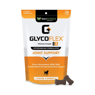 VetriSCIENCE Glycoflex 3 Hip & Joint Support for Dogs 120 Bite Sized Chews