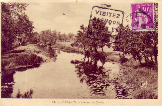 CPA 61 ORNE ALENCON 1930S view of the Sarthe