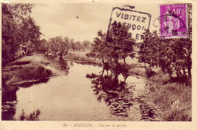 CPA 61 ORNE ALENCON Vue sur la Sarthe Années 1930