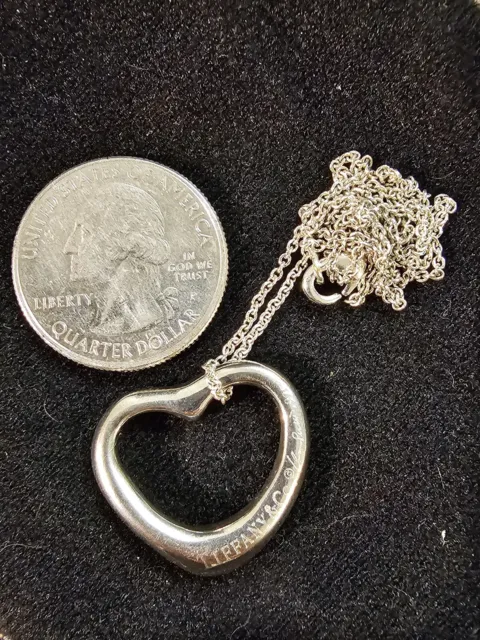 Sterling Silver Large Open Heart Pendant