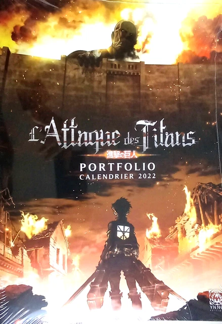 L'ATTAQUE DES TITANS -Portfolio Calendrier 2022 - Calendario - ed. Ynnis- NUOVO