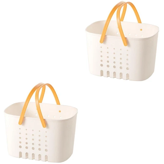 2x cesta de ducha de plástico confiable para baño cesta de baño para dormitorio baño