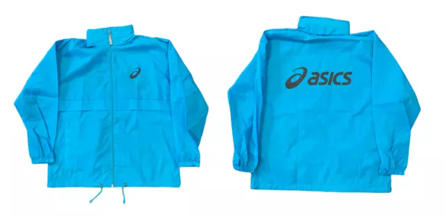 ASICS Men's Running Jacket Sports Shower Rain Logo Top - Blue - New