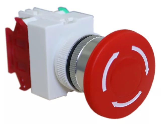 Emergency Stop Switch Push Button Mushroom Shut Off Switches with Twist-to-Reset