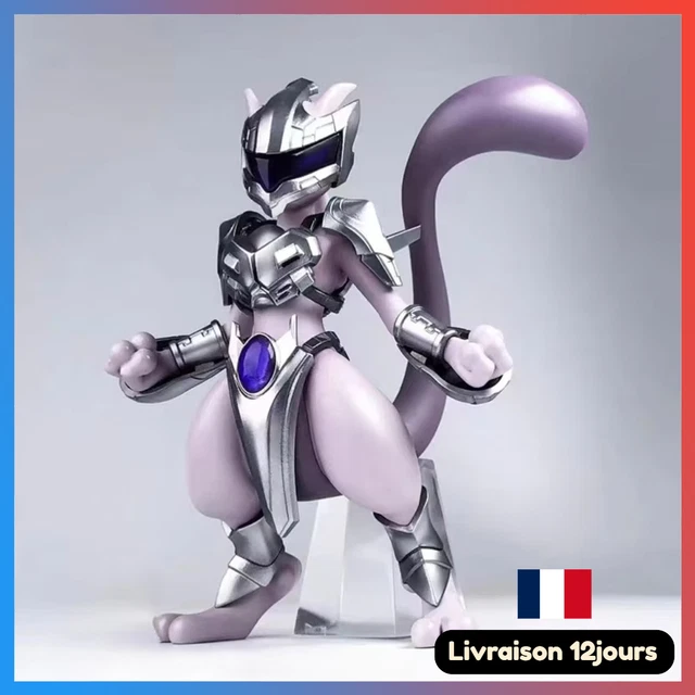 Figurine Mewtwo Avec EXO Armure Et Limiteur Psy - Film Pokémon - Résine 10cm - Neuve
