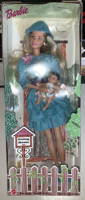 #1642 Mattel White Swan Hotel Going Home Adoption #5 Barbie in Blue