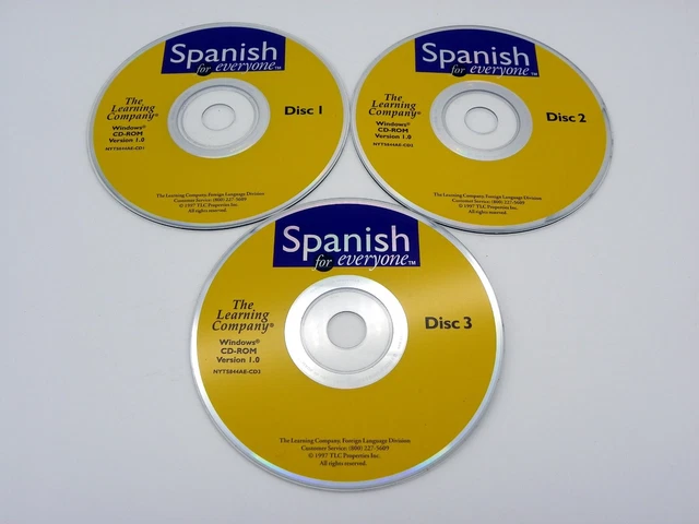 Spanish for Everyone Windows CD (The Learning Company, 1997) Loose Discs Only