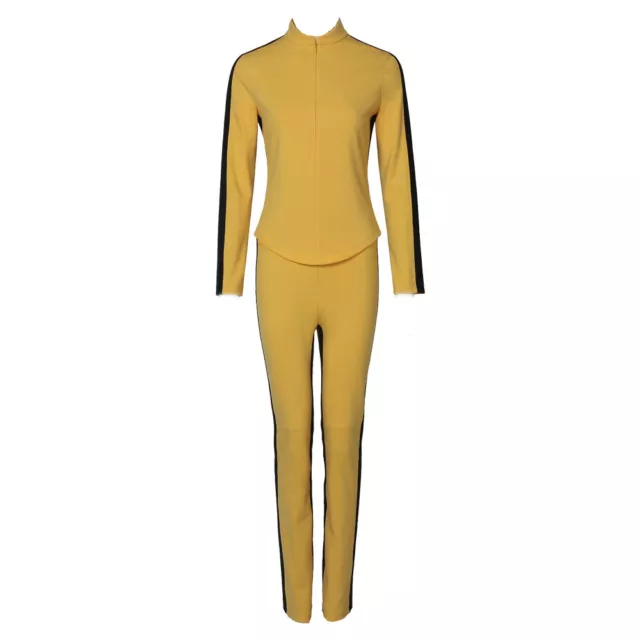 Kill Bill the Bride Cosplay Costume Yellow Suit Women Outfits Halloween