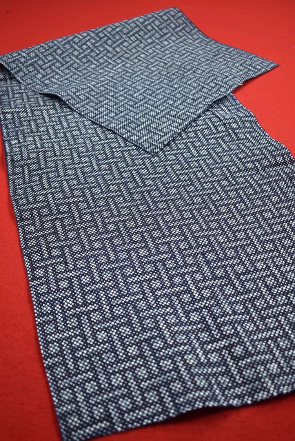 Vintage Japanese Fabric Cotton Antique Boro Patch Indigo Blue Dyed 42.9"/MM34/60