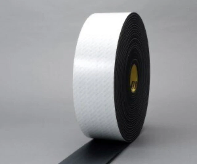 1 Roll 3M SJ5808 4.5"x18yd A20FL Black Bumpon Resilient Rollstock 50%Off