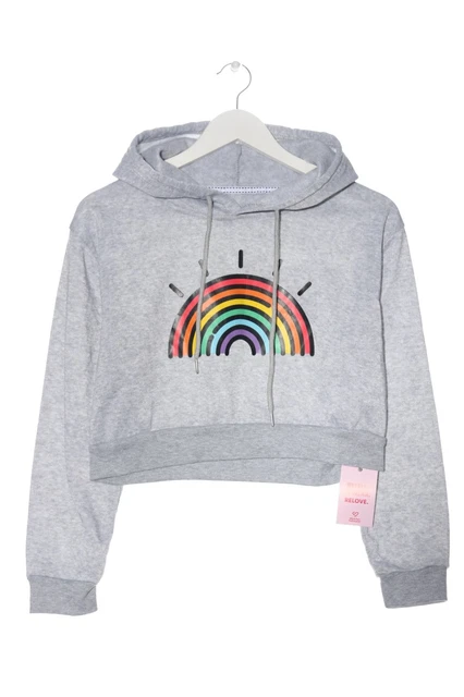 Felpa con cappuccio Shein donna taglia DE 36 grigio chiaro look casual