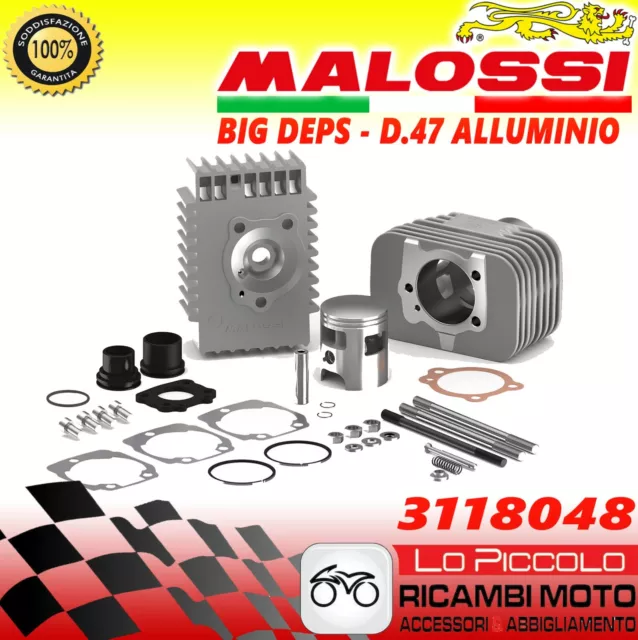 Nuovo Gruppo Termico Malossi 80Cc Alluminio �47 Big Deps Sp 10 Piaggio Si Bravo