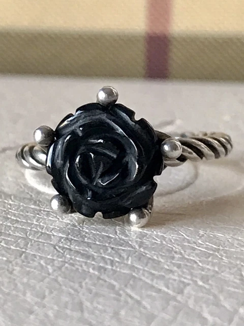 Pandora onyx rose ring hotsell