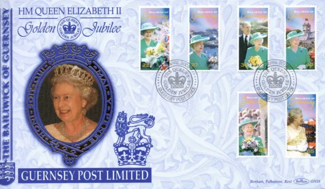 Guernsey 2002 Queen's Golden Jubilee (Benham) First Day Cover Lot 13320