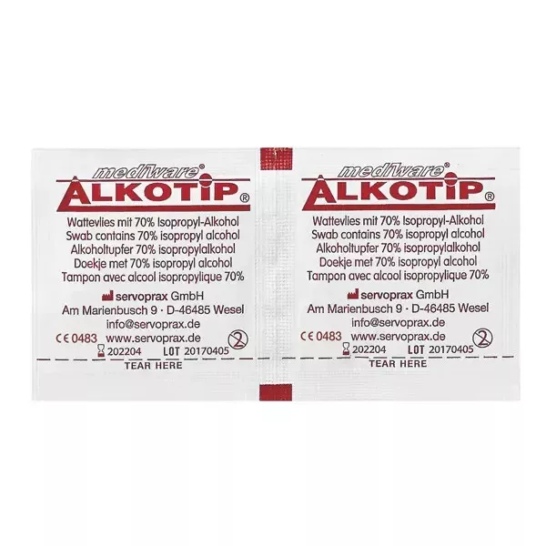 Alkotip Alkoholtupfer ECO-Standard | Pack 260 Stk. | 28x60mm | PZN 01275851 2